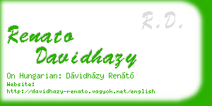 renato davidhazy business card