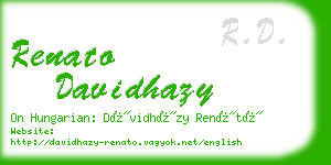 renato davidhazy business card